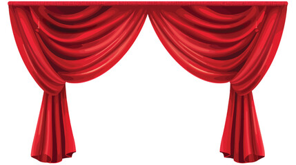 Event Curtain flat vector isolated on white background