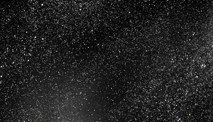 Obraz premium Dust texture. Grain overlay. Night stars. Galaxy stardust. White shiny glitter powder particles on dark black abstract background.