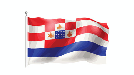Flag of croatia flat vector isolated on white background