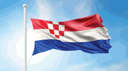 Flag of croatia flat vector isolated on white background