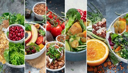 Collage of Healthy Foods