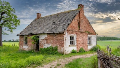 Fototapeta na wymiar old abandoned farm house