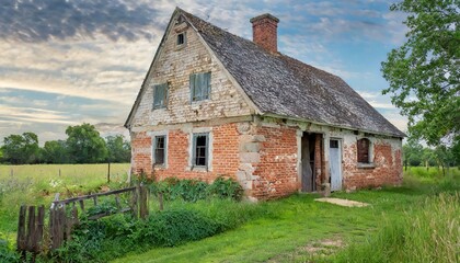 old abandoned farm house