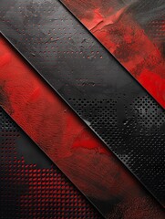 Modern Textured Sports Cover with Red and Black Scheme