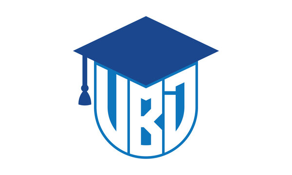 VBD initial letter academic logo design vector template. school college logo, university logo, graduation cap logo, institute logo, educational logo, library logo, teaching logo, book shop, varsity