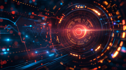 Obraz premium Abstract technological background with various technological elements. Structure pattern technology backdrop.