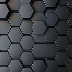 Black Hexagon Tiles on Flat Surface