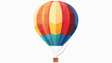 Hot Air Balloon Being Inflated flat vector 