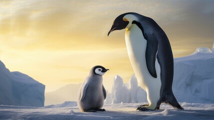Obraz premium Emperor penguin UHD wallpaper