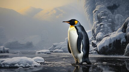 Emperor penguin UHD wallpaper