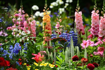 Summer flowers in the garden