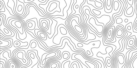 Abstract white topography vector background. Topography map art curve drawing. The concept of conditional geographical pattern and topography. Vector illustration. - obrazy, fototapety, plakaty