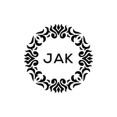 JAK  logo design template vector. JAK Business abstract connection vector logo. JAK icon circle logotype.
 - obrazy, fototapety, plakaty