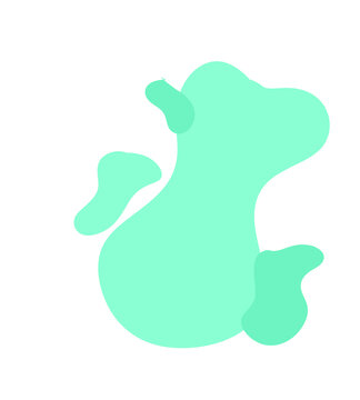 baby foot print blob green abstract