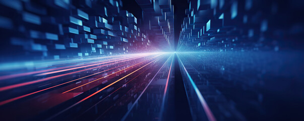 Obraz premium Digital background. Can be used in the description of network abilities, technological processes, digital storages, science, education, etc.