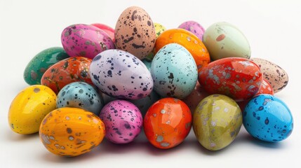 Fototapeta na wymiar Colorful Eggs isolated on white background.
