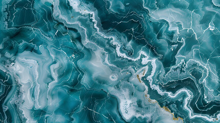 Naklejka premium Beautiful abstract background. Golden and turquoise mixed acrylic paints. Marble texture