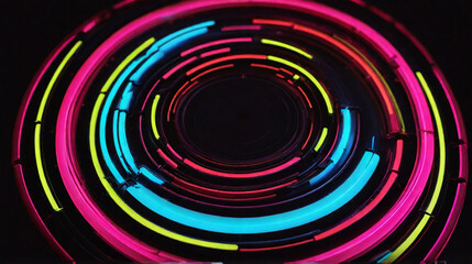 Neon circular line design