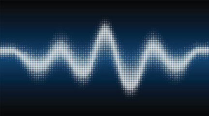 Abstract halftone sound wave