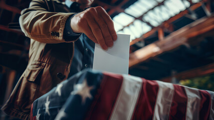 Voting in the US presidential election, selective focus. - obrazy, fototapety, plakaty