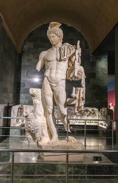 Hermes statue at the Antalya Museum or Antalya Archeological Museum, one of Turkey's largest museums.