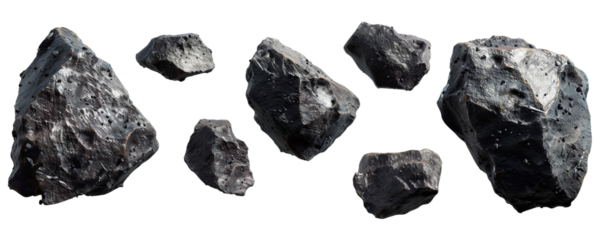 Flying asteroids cut out