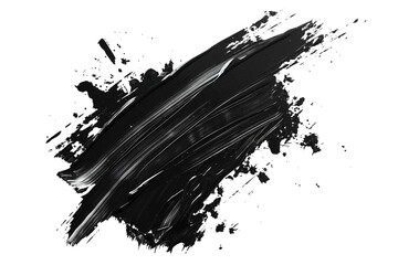 Abstract smudge, black background with empty space for text copy template, transparent png