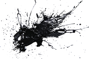 Abstract paint splash on transparent background