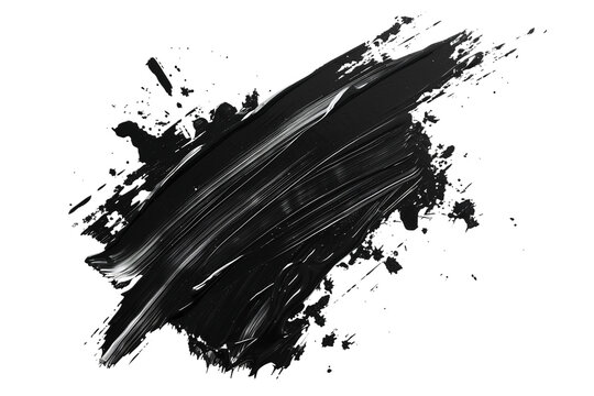 Abstract smudge, black background with empty space for text copy template, transparent png