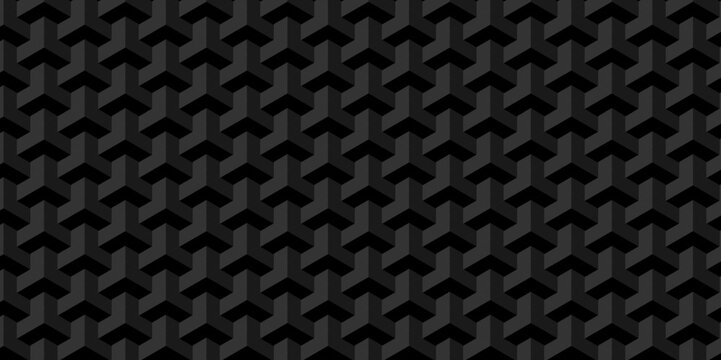 	
Abstract cubes geometric tile and mosaic wall or grid backdrop hexagon technology wallpaper background. Black and gray geometric block cube structure backdrop grid triangle texture vintage design.