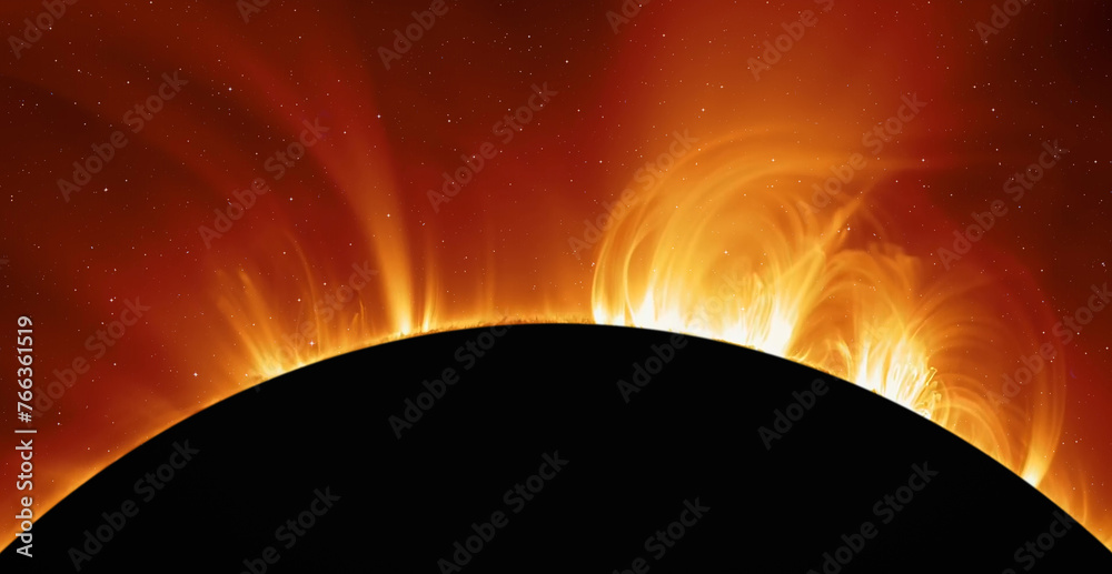 Poster Solar Eclipse over the planet Earth 