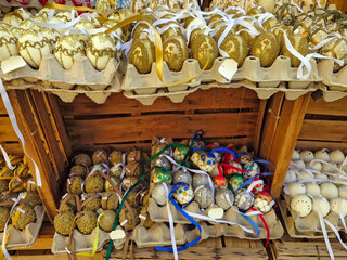 Traditional Easter market with easter eggs in Vienna - 766361760