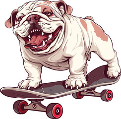Charming Bulldog Playful Puppy Illustration