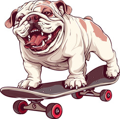 Charming Bulldog Playful Puppy Illustration