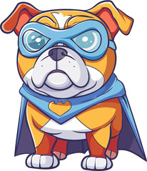 Charming Bulldog Playful Puppy Illustration