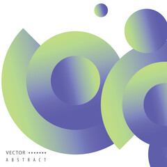 Dynamic abstract connect circles design. Gradient circles modern graphic element. Geometric technology symbol.