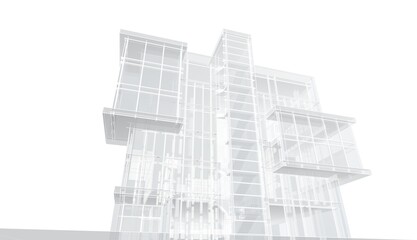 Fototapeta premium Modern office building concept 3d rendering