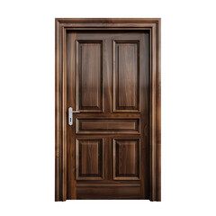 Brown wooden door, cut out