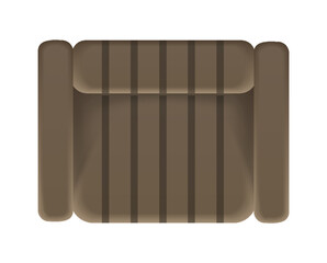 Interior furniture top view. Element for living room. Floor plan, view from above. Furniture store. Icon of interior. Isolated vector illustration