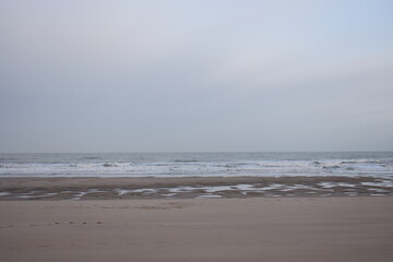 Belgium's coast in winter with sandstorms and sunshine