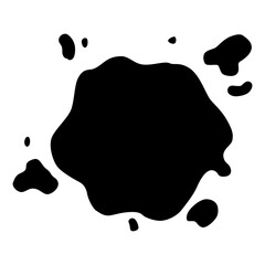 Paint blot. Creative isolated paint brush stroke or spot. Ink smudge abstract shape stain texture. Grunge design element