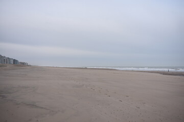 Belgium's coast in winter with sandstorms and sunshine