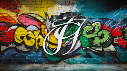 Graffiti Wall Abstract Background, Artistic Pop Art Design. Generative Ai