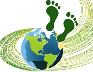 grüner Fuss - ökologischer Fußabdruck