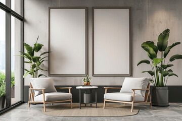 Podium Display Home office concept, picture frame mockup, wall background, Elegant working space, interior design