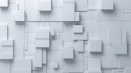 3D Abstract Blank Squares Background