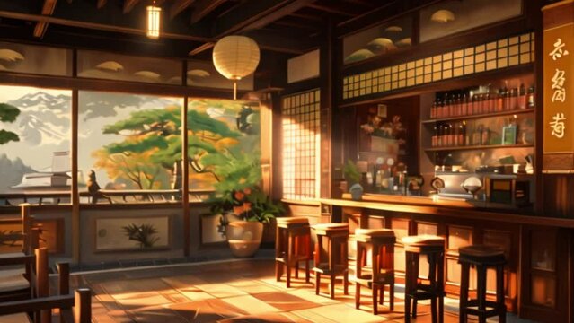 Japanese style drinking room video