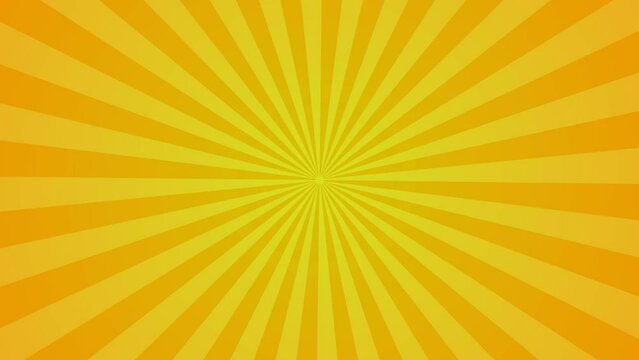 Yellow sunburst animation background