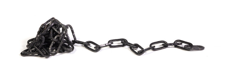 Black chain isolated on white