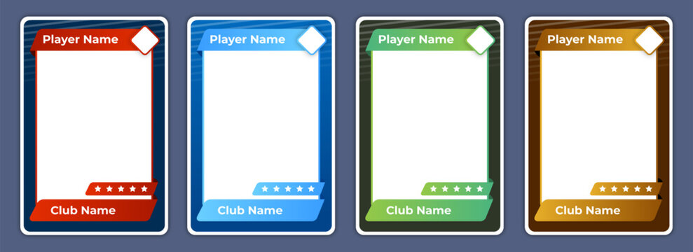 game card border template with gradient variant color from game card or playing card
